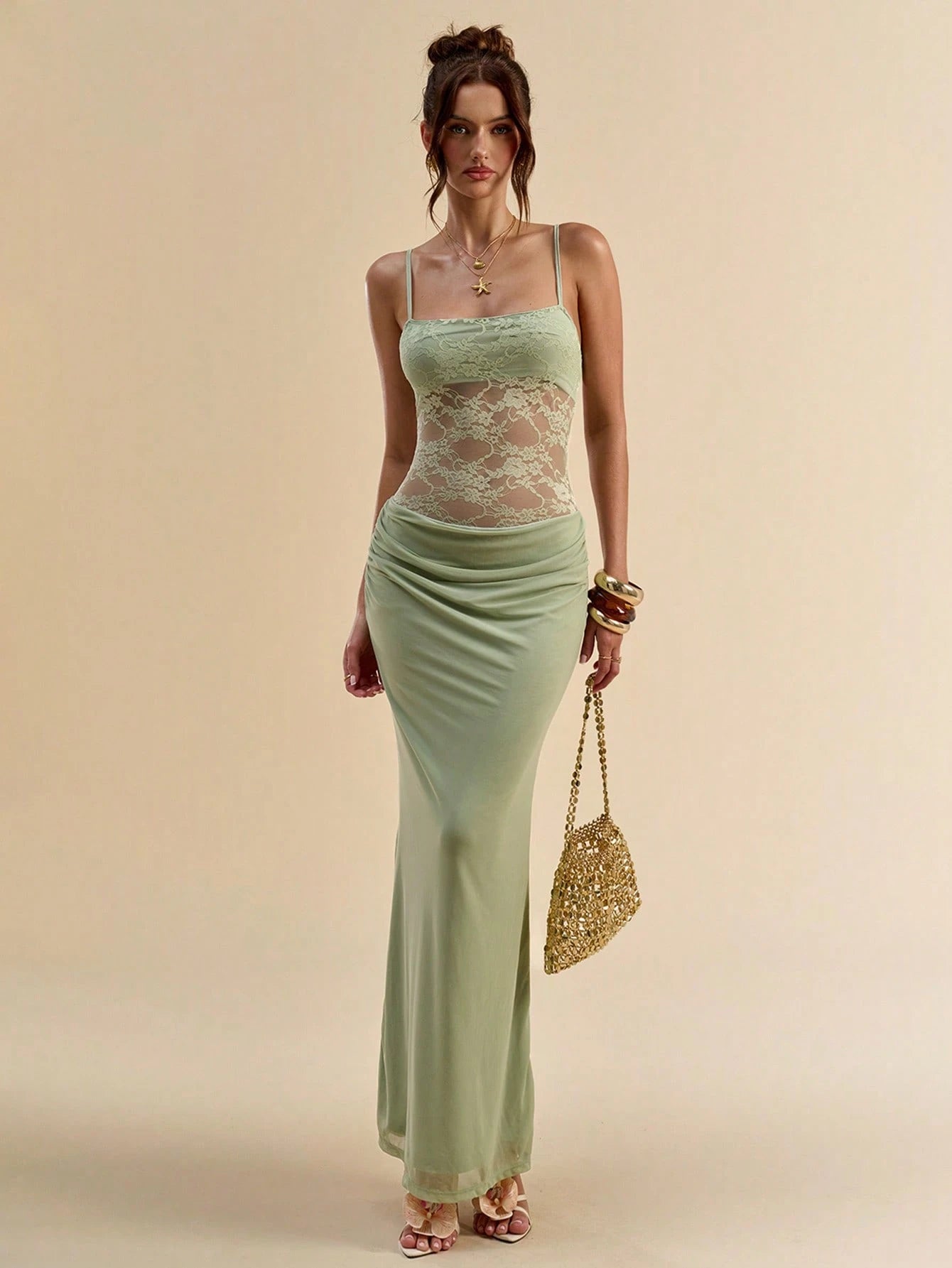 Green Spaghetti Dress