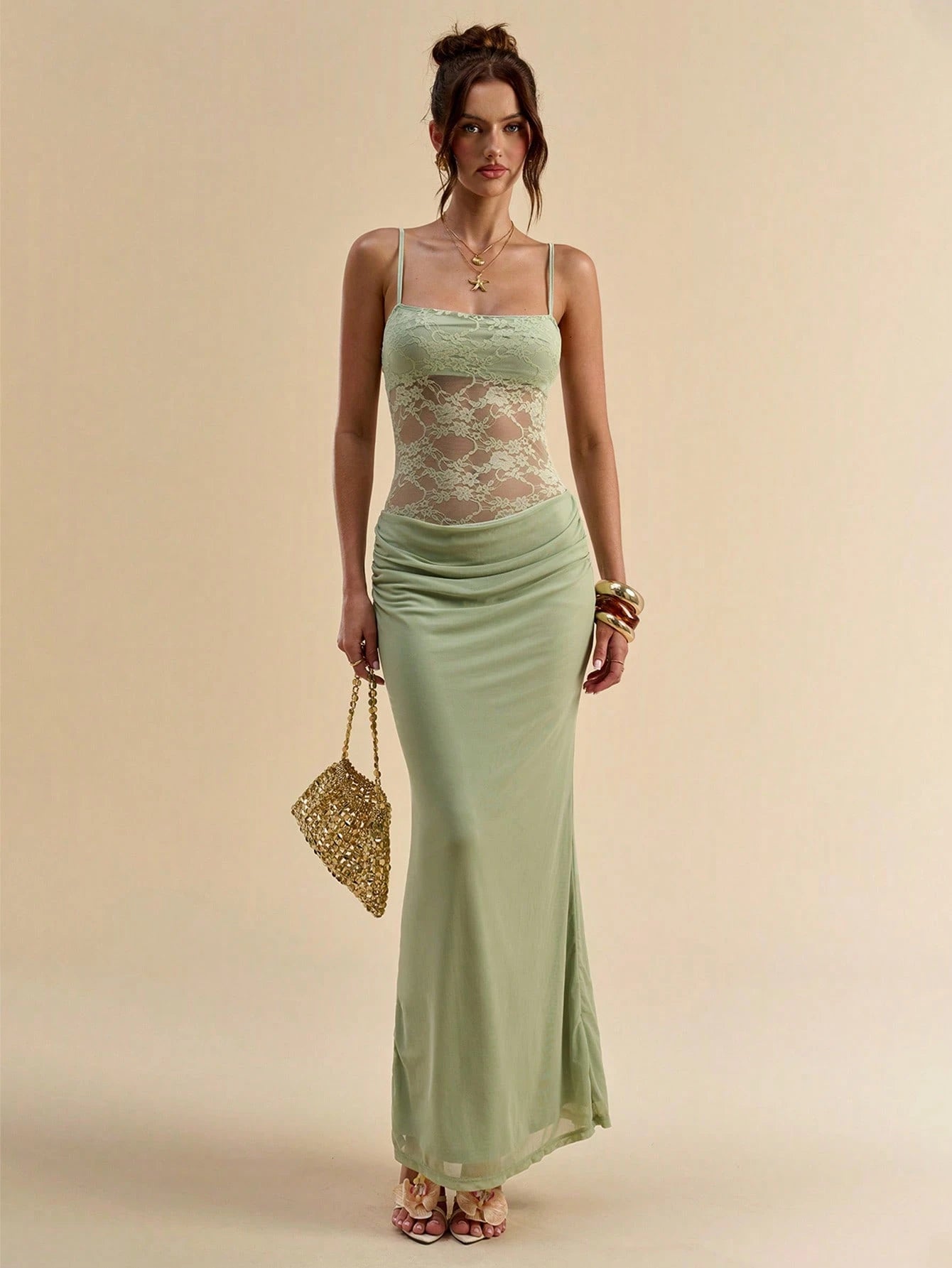 Green Spaghetti Dress