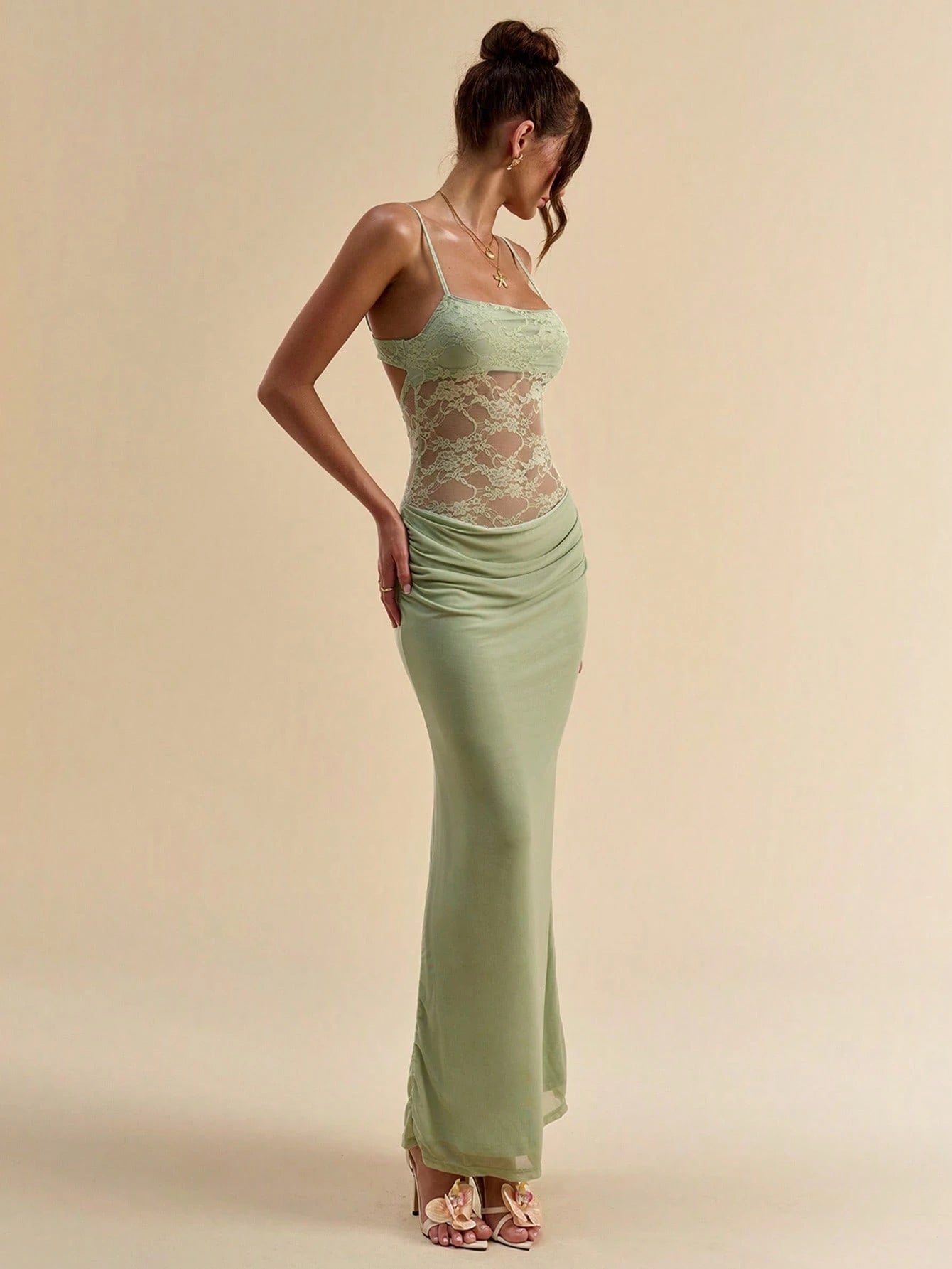Green Spaghetti Dress