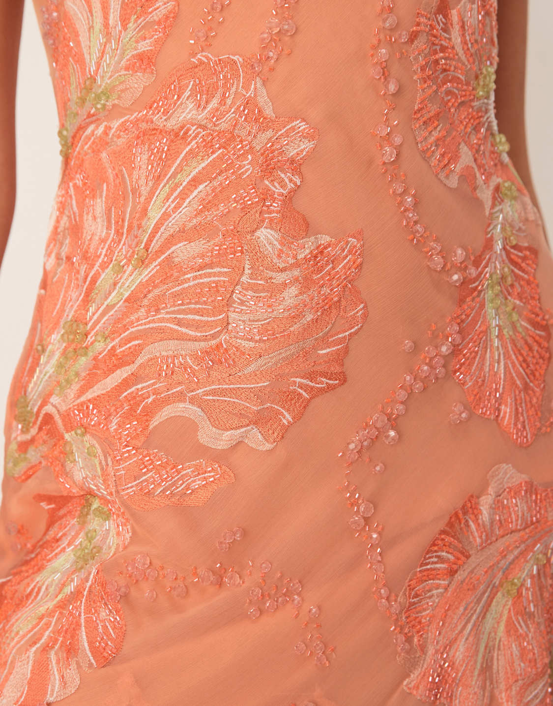 Bandeau floral embellished maxi dress