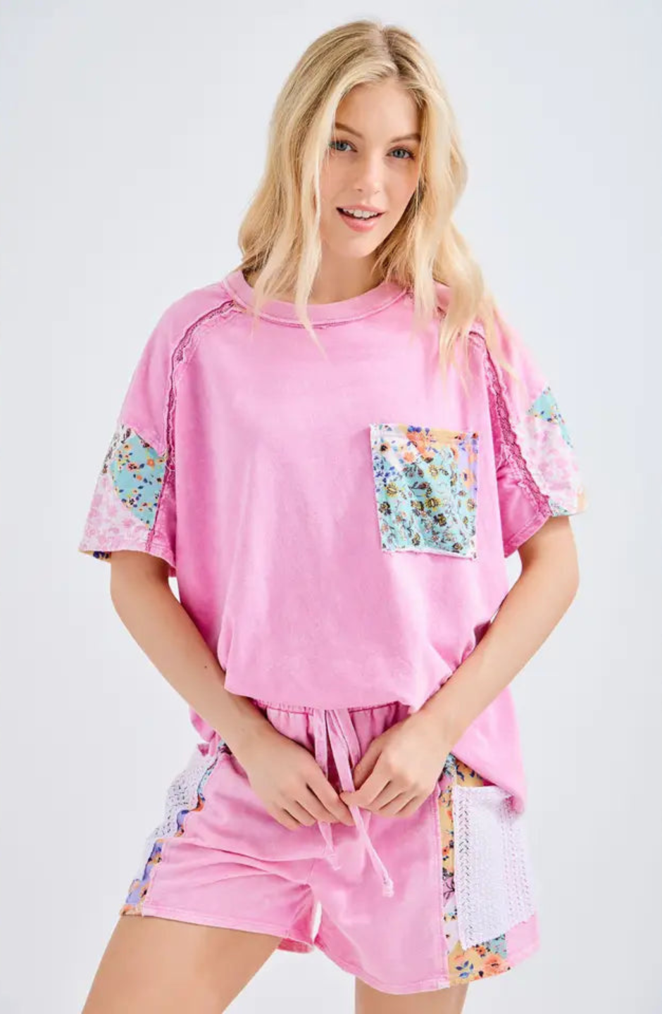Bubblegum Pink Floral Tee