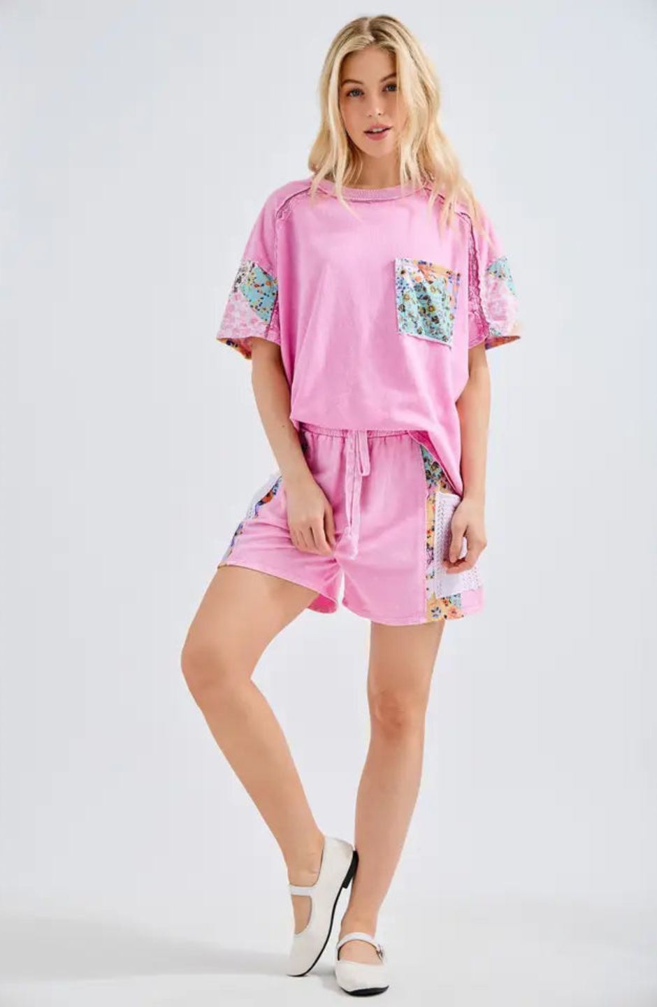 Bubblegum Pink Floral Tee