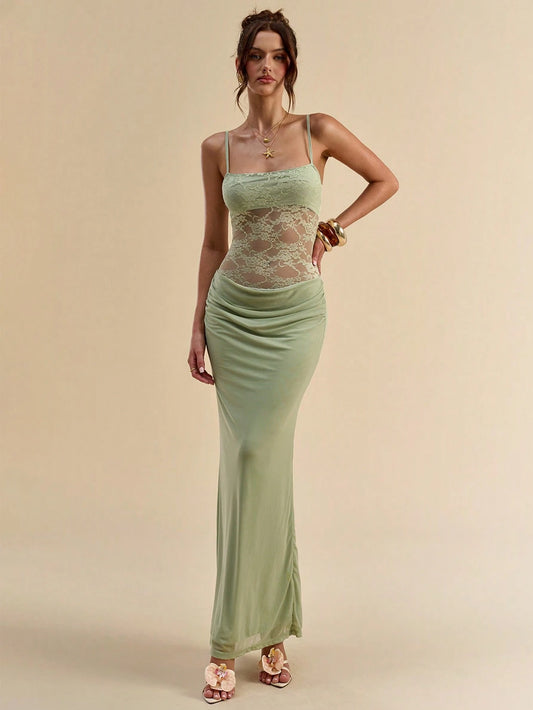 Green Spaghetti Dress