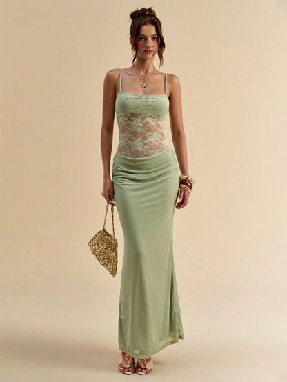 Green Spaghetti Dress
