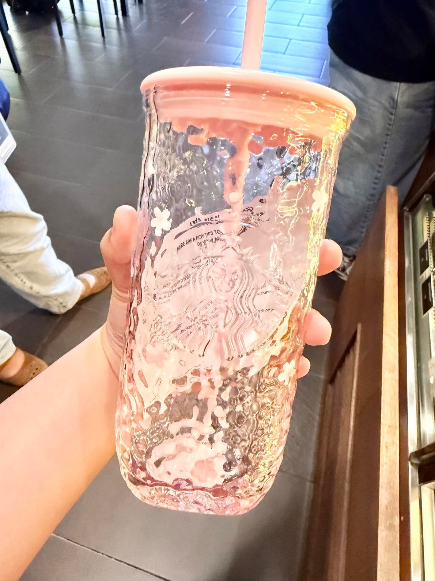 Blossom Breeze Glass Cold Cup 16oz
