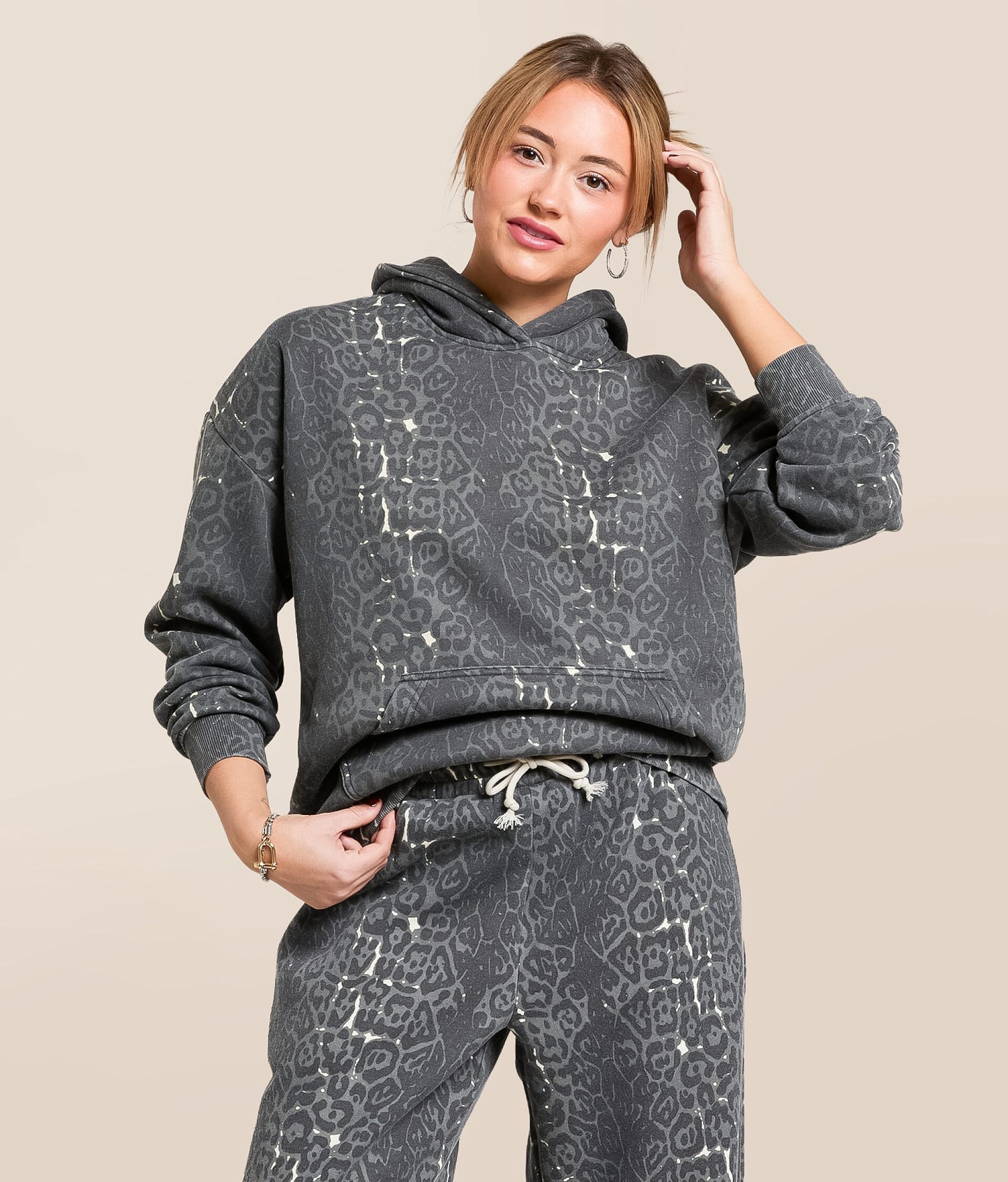 Cheetah Hooded SET