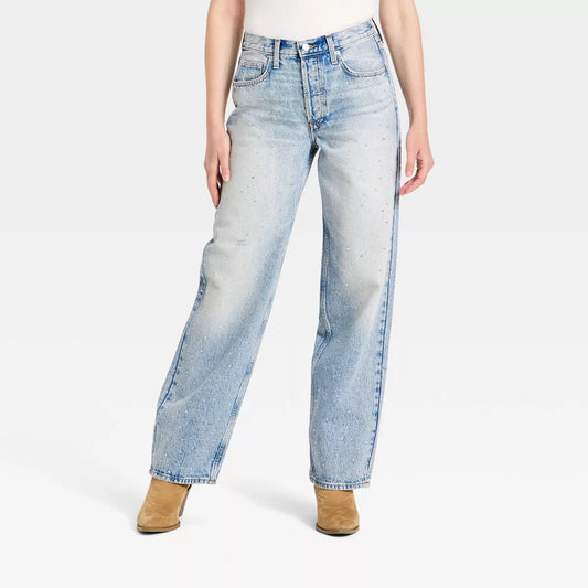 Denim Rhinestone Jeans